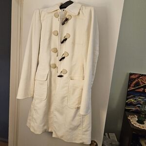 Gap Cream and Brown Coat Size M